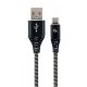 GEMBIRD USB Type-C kabl, pleteni CC-USB2B-AMCM-1M,1 m, crna/bela - 38331