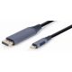 GEMBIRD CC-USB3C-DPF-01-6 USB Type-C to DisplayPort male adapter cable, space grey, 1.8 m - 42551