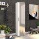 HANAH HOME Cipelarnik sa ogledalom SHC-510-BB-1, bela - EP3057632