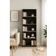 HANAH HOME Polica za knjige Ktp-350-Ax-1, crna/braon - EP3057656