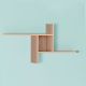 HANAH HOME Zidna polica  Raf-04-Ss-1, braon - 479ADR1712