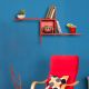 HANAH HOME Zidna polica Raf-04-Kk-1, crvena - 479ADR1752