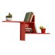 HANAH HOME Zidna polica Raf-04-Kk-1, crvena - 479ADR1752