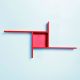 HANAH HOME Zidna polica Raf-04-Kk-1, crvena - 479ADR1752