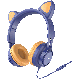 hoco. Slušalice - W36 Cat ear, 3.5mm, 1.2m, plava - 48586