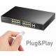 CUDY PoE+Switch FS1018PS1 16-Port 10/100M, 1Gbit Uplink + 1Gbit Combo SFP Port, 200W - 42980