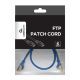 GEMBIRD PP6-0.5M/B Mrezni kabl, CAT6 FTP Patch cord 0.5m blue - 43026