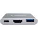 GEMBIRD A-CM-HDMIF-05 TYPE-C TO HDMI + USB3.0 + PD ALUMINIUM - 43124