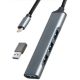 GEMBIRD UHB-U3P4-05 4-port HUB, Type-C+USB 3.0 Aluminum - 43121