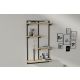 HANAH HOME Zidna polica Dodo, crna/braon - 495SSE1108