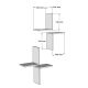 HANAH HOME Zidna polica Face, bela - 495SSE1111