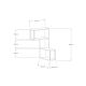HANAH HOME Zidna polica Lecco, bela - 495SSE1150