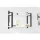 HANAH HOME Zidna polica Abat, bela/crna - 495SSE1163