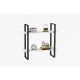 HANAH HOME Zidna polica Buba, bela/crna - 495SSE1166