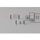 HANAH HOME Set zidnih polica Lama 2/1, bela/crna - 495SSE1177