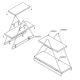 HANAH HOME Polica Aberto Design - 498HFT1105