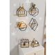 HANAH HOME Zidna polica Minyatur Raflar 6/1, krem/crna - 498HFT1122