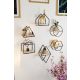 HANAH HOME Zidna polica Minyatur Raflar 6/1, krem/crna - 498HFT1122