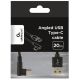 GEMBIRD USB Typee-C kabl, pod uglom, CC-USB2-AMCML-0.2M, za punjenje i prenos podataka, 0.2m, crna - 39810