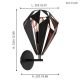 EGLO Zidna lampa Carlton 1 E27 60W - 49992