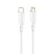 Data kabl KONFULON DC66, 27W, Type C na Lightning beli 1m - EP3084057