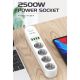 Produzni kabl LDNIO SE1-C 2500W EU, 4 uticnice 2xUSB 12W, 2xPD 20W beli 2m - EP2937076