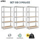 ePRO metalna montažna polica standard 180x90x40 SET 3 KOMADA, metal-drvo - EP3070910