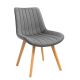 MODUL Trpezarijska stolica Linea Wood siva c-413, set od 4 stolice - EP3136533