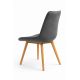 MODUL Trpezarijska stolica Linea Wood siva c-413, set od 4 stolice - EP3136533
