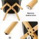 MODUL Trpezarijska stolica Linea Wood siva c-413 - EP3136559
