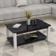 HANAH HOME Klub sto Larissa, crna/bela - 505CRL1409