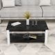 HANAH HOME Klub sto Larissa, crna/bela - 505CRL1409
