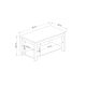 HANAH HOME Klub sto Larissa, crna/bela - 505CRL1409