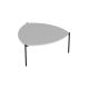 HANAH HOME Klub sto Lenny, bela/crna - 506MNR1217