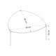 HANAH HOME Klub sto Lenny, bela/crna - 506MNR1217