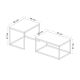 HANAH HOME Set klub stolova Leka, crna - 506MNR1232