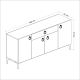 HANAH HOME Komoda Moon, braon - 506MNR1308