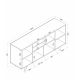 HANAH HOME Komoda Sanse, krem/antracit - 506MNR1310
