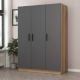 HANAH HOME Ormar Kale 2284, antracit/braon - 506MNR2284