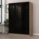 HANAH HOME Ormar sa staklenim vratima Kale 2285, tamnosiva/braon - 506MNR2285