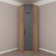 HANAH HOME Ugaoni ormar Kale 2303, antracit/braon - 506MNR2303