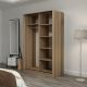 HANAH HOME Klizni ormar Kale 2314, braon/bela - 506MNR2314