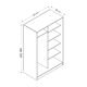 HANAH HOME Klizni ormar Kale 2314, braon/bela - 506MNR2314