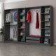 HANAH HOME Ormar Kale 6092, crna - 506MNR2729