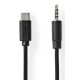 NEDIS Adapter kabl, USB-C muški na 3.5mm muški, CCGP65950BK10, 1m - 43708