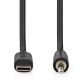NEDIS Adapter kabl, USB-C muški na 3.5mm muški, CCGP65950BK10, 1m - 43708