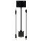 GEMBIRD A-VGA-HDMI-02 VGA to HDMI + VGA adapter cable, 0.15 m, black - 43683