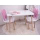 HANAH HOME Set sto i 2 stolice za decu Bunny, bela/roze - 517BMB1114