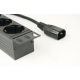 EG-PDU-014-C14 Gembird C14 Produzni kabl sa zastitom 8 uticnica 10A, PDU 1U, aluminium, 3m - EP3098990