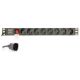 EG-PDU-014-C14 Gembird C14 Produzni kabl sa zastitom 8 uticnica 10A, PDU 1U, aluminium, 3m - EP3098990